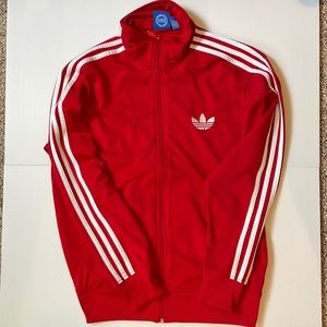 Adidas Track Jacket Size M Red